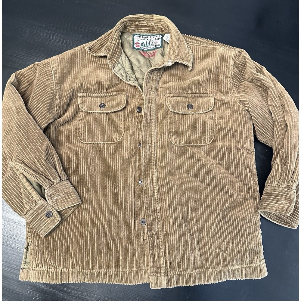 Vintage Gap Boys‎ Outdoor Classic Quilted Lined Corduroy Brown Jacket* Size 6/7